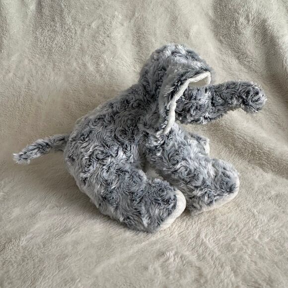 Babies R Us Grey Swirls Textured Elephant Plush 9” Stuffed Animal Toy - Picture 3 of 7
